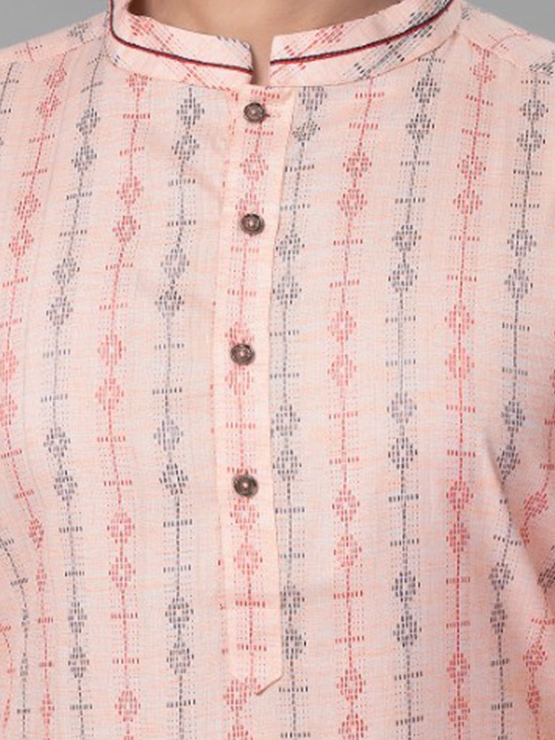 Men Geometric Khadi Kurta