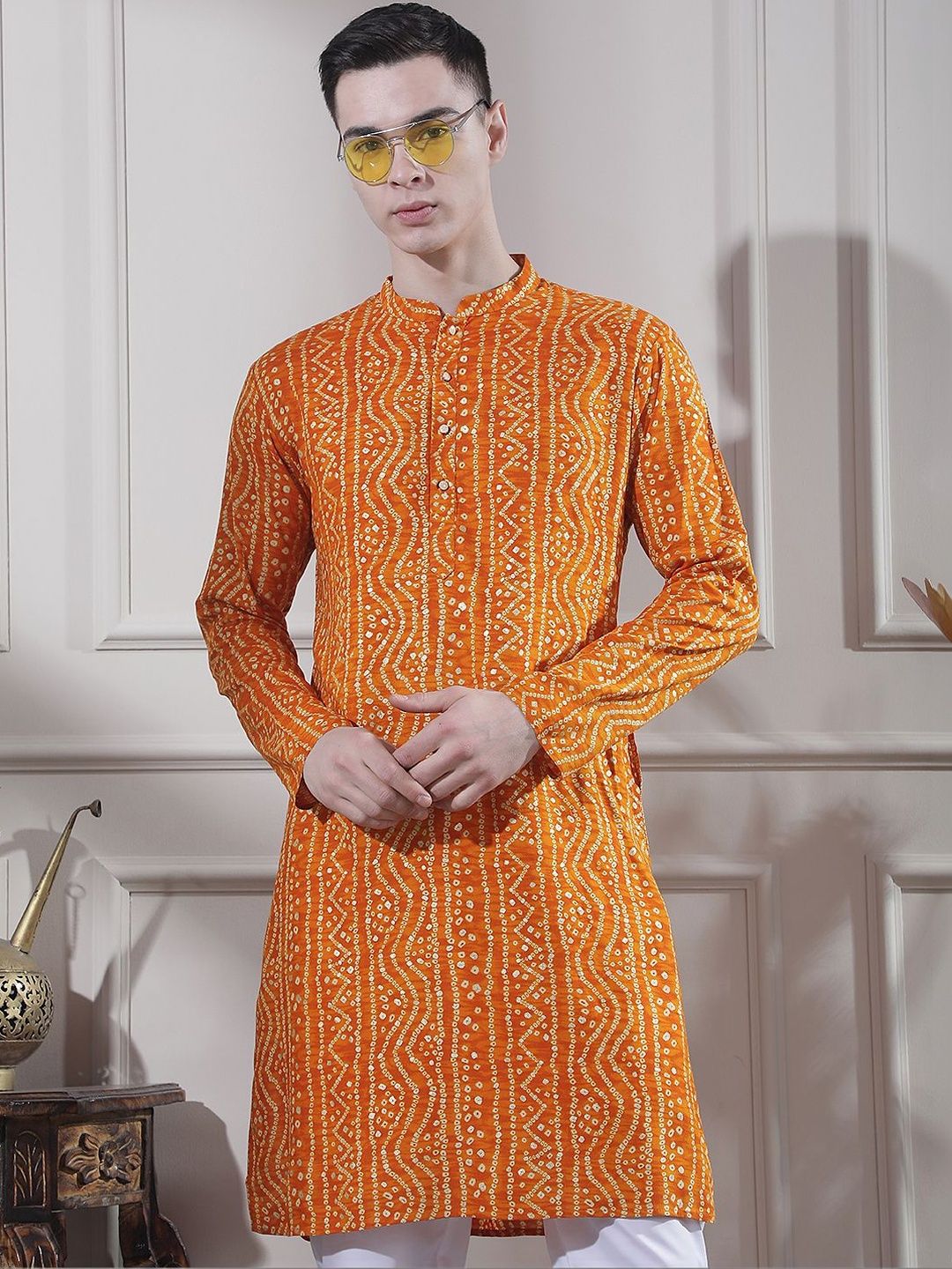 Men Geometric Printed Kurta