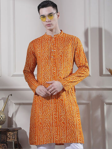 Men Geometric Printed Kurta