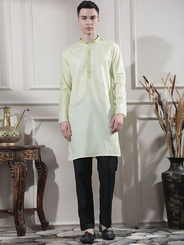 Men Regular Thread Work Kurta with Trousers