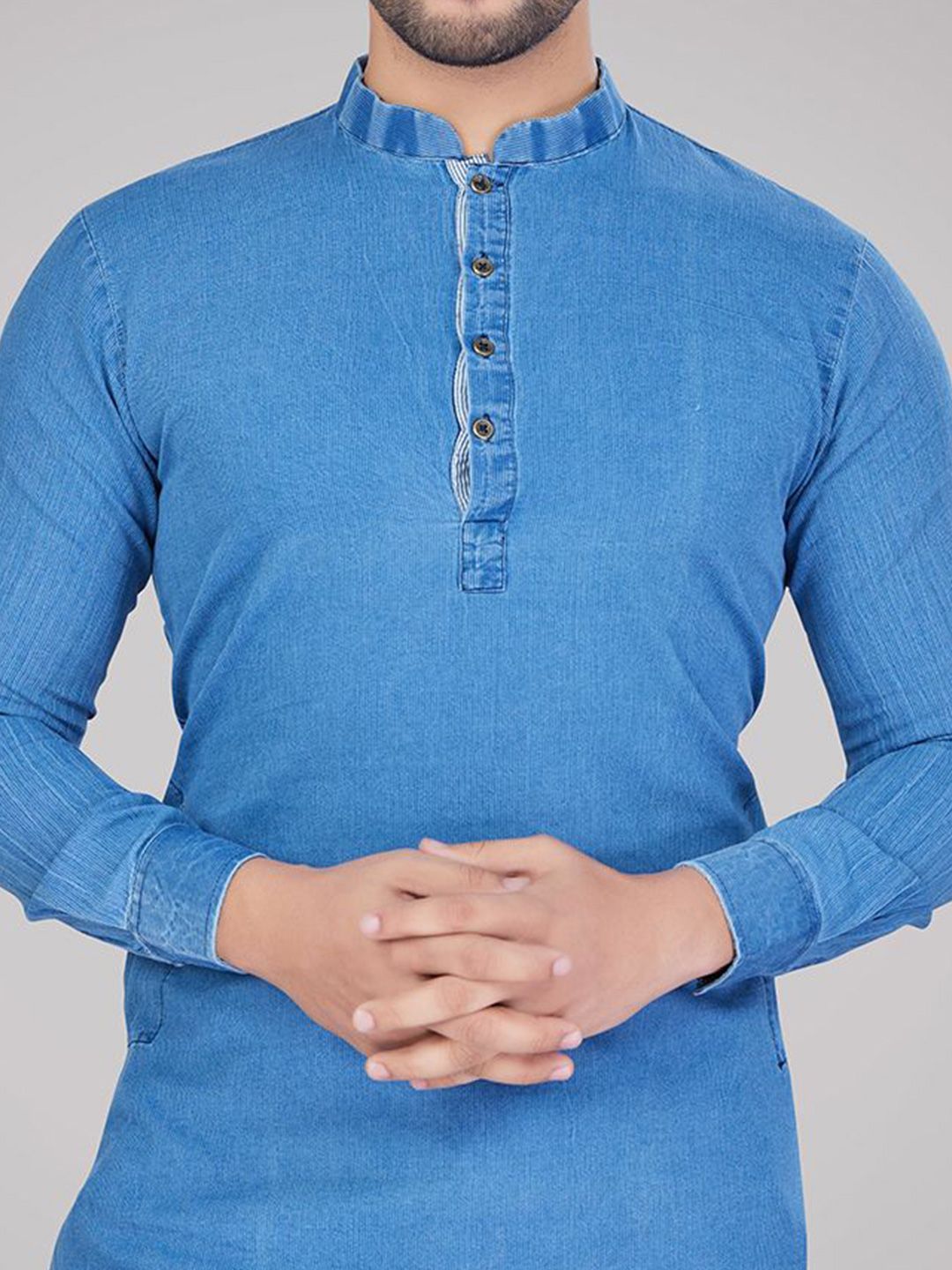 Men Mandarin Collar Kurta