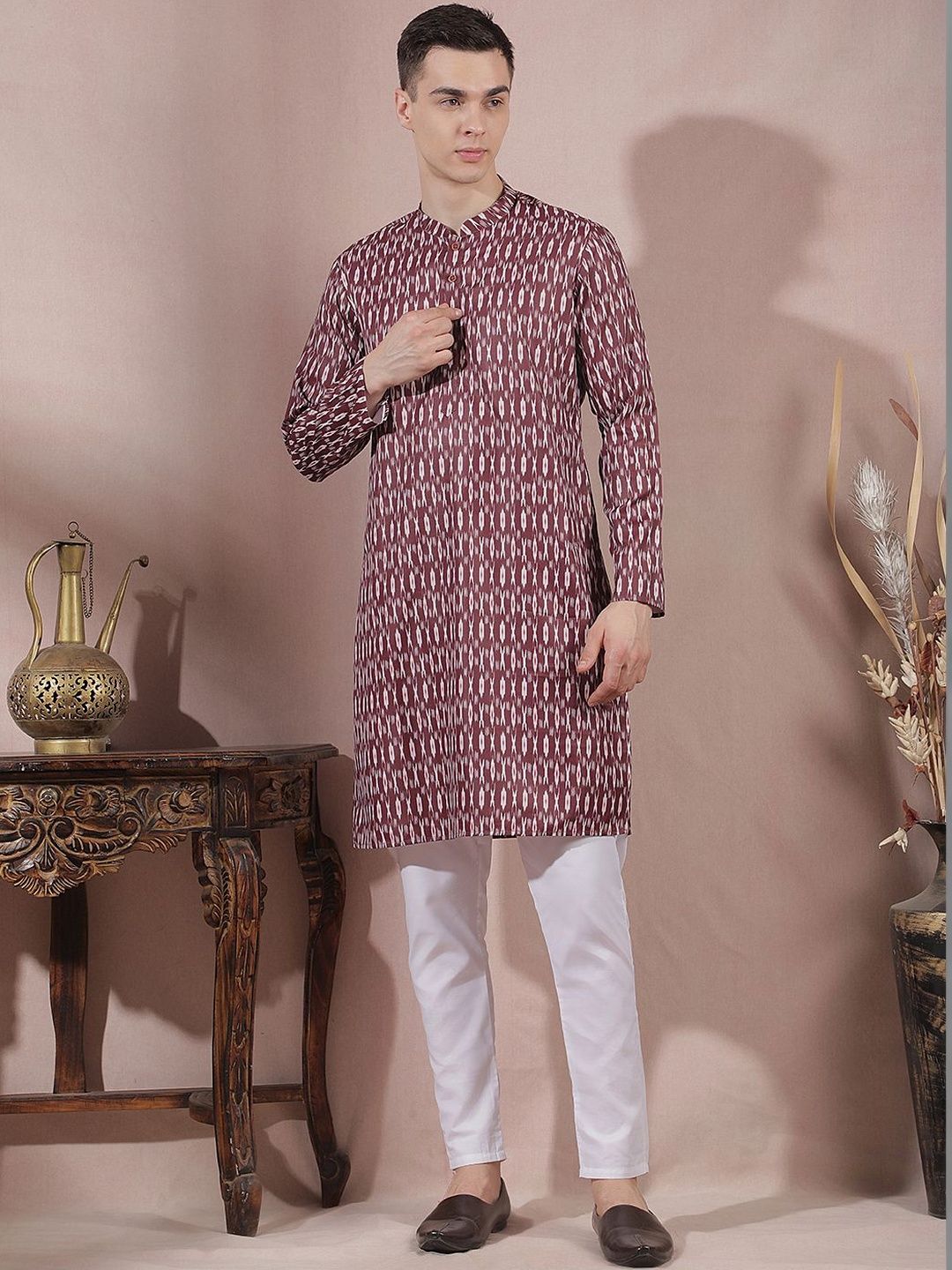 Men Ethnic Motifs Printed Regular Kurta with Trousers