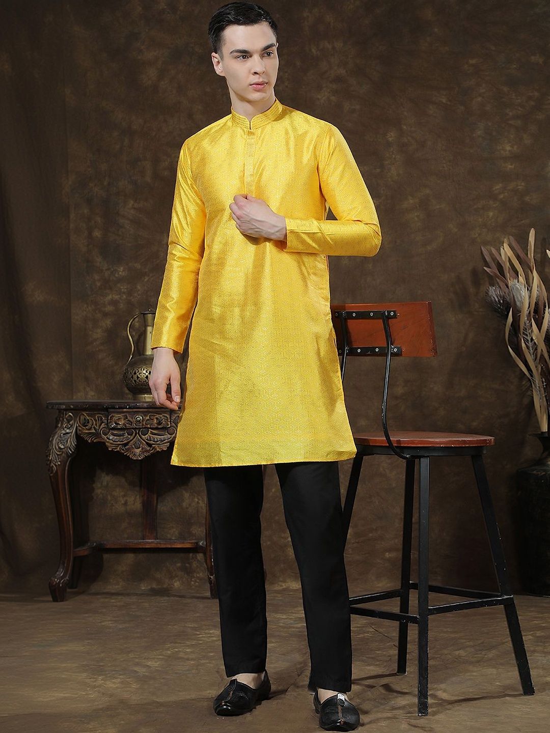 Men Jacquard Kurta
