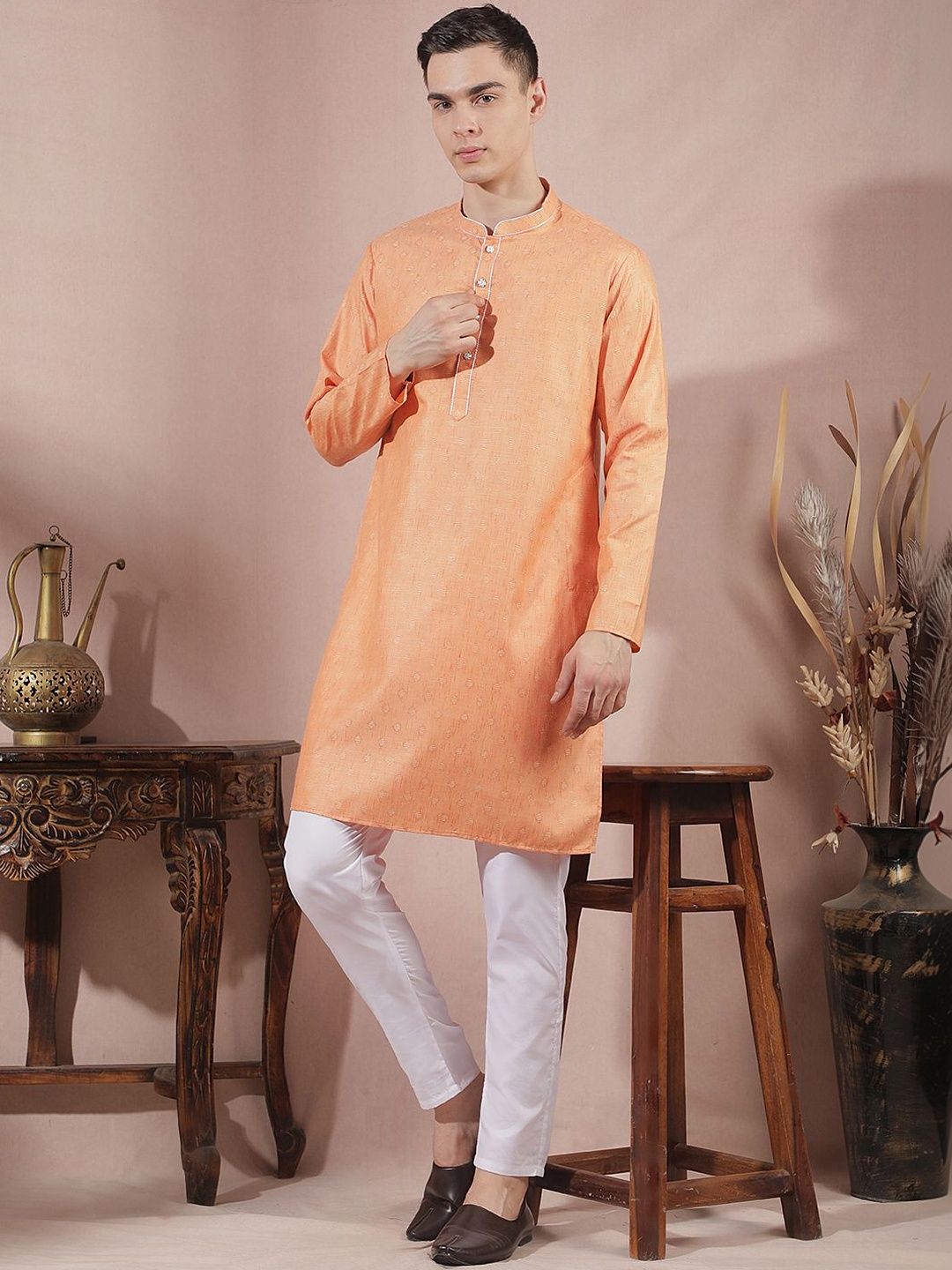 Men Ethnic Motifs Regular Kurta with Trousers