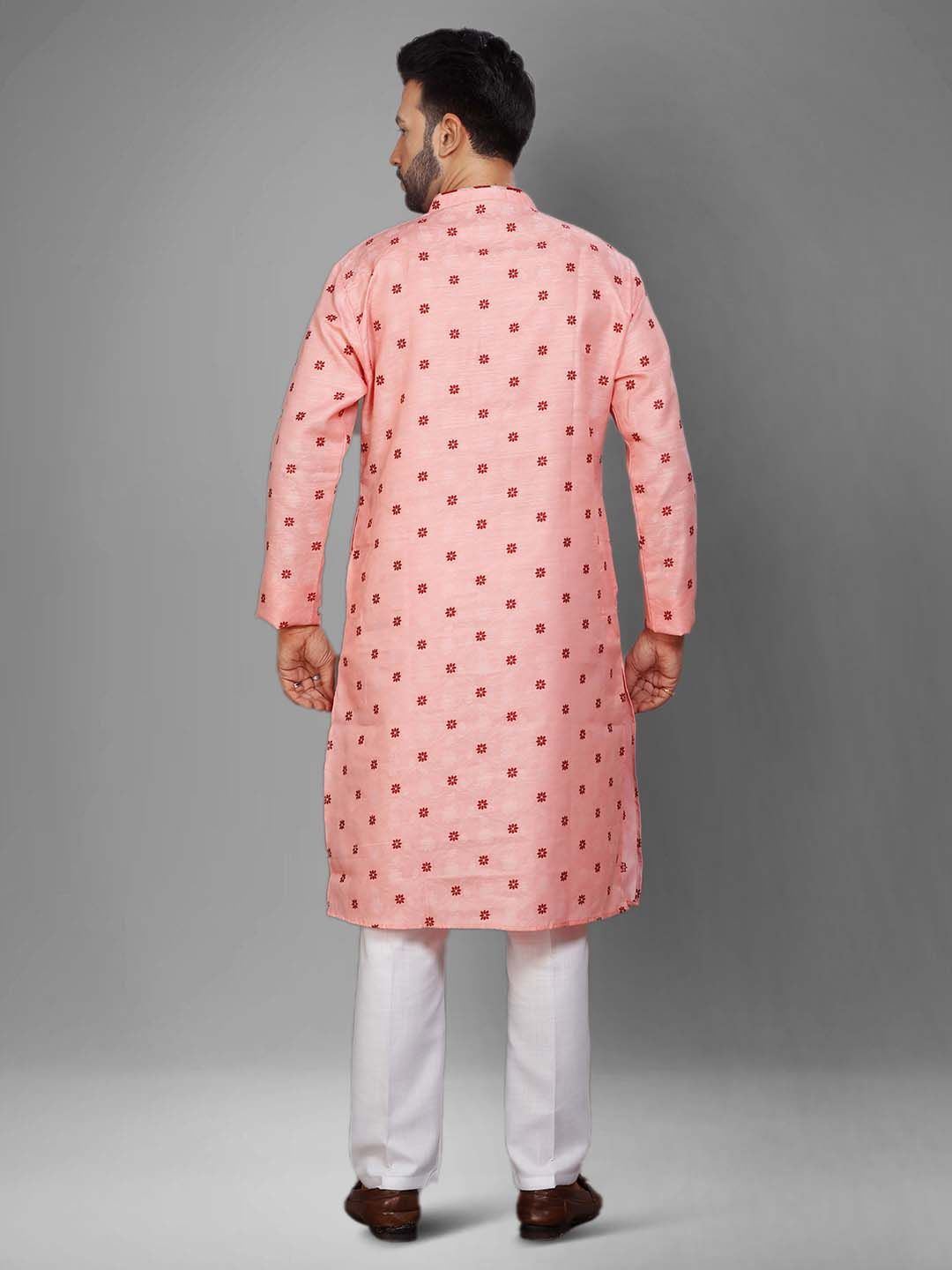 Floral Embroidered Thread Work Straight Kurta