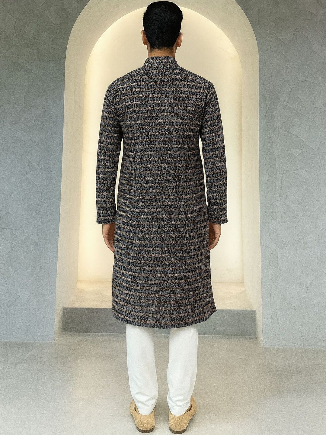 Geometric Printed Straight Kurta With Pyjamas