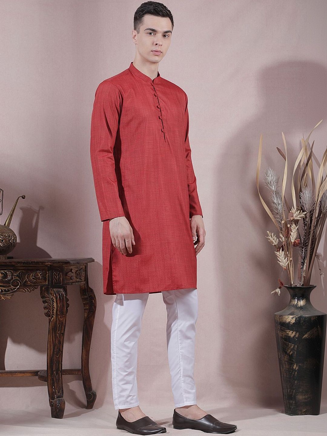 Men Regular Kurta with Churidar