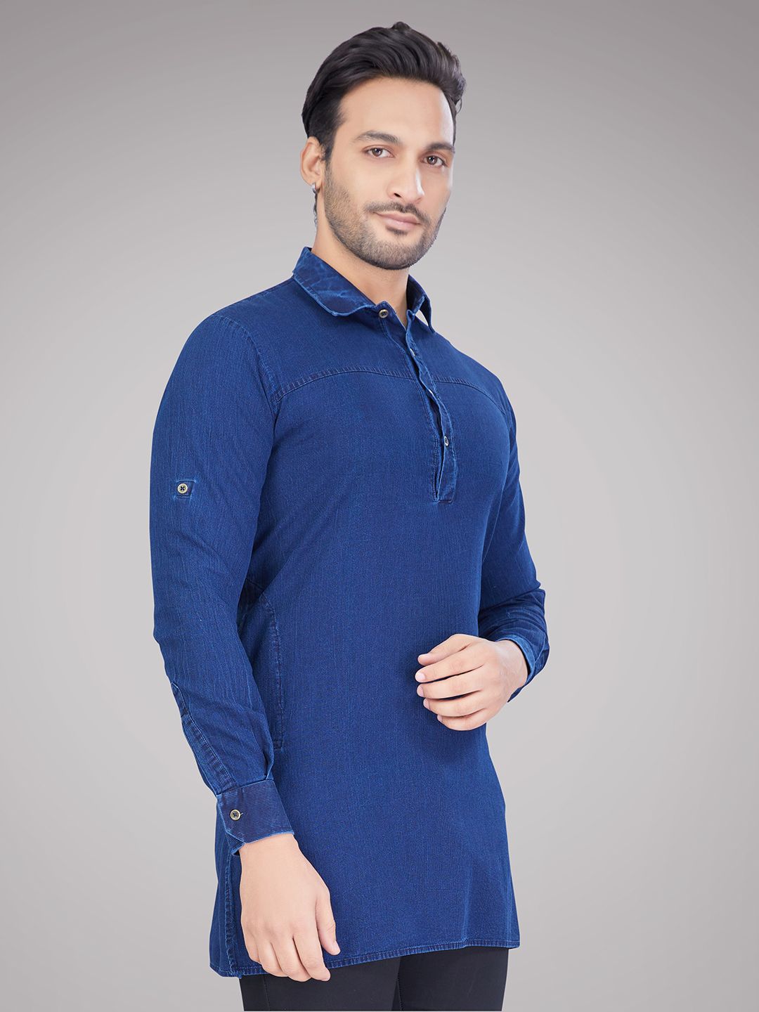 Men Shirt Collar Kurta
