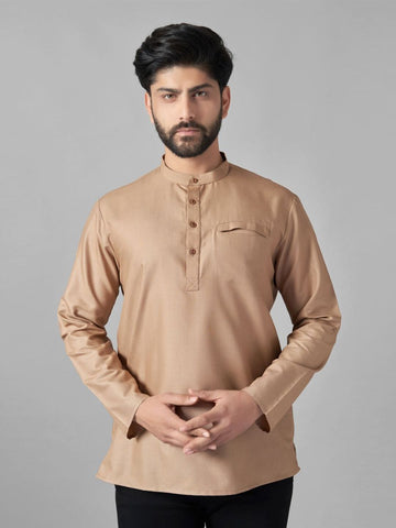 Men Band Collar Cotton Kurta