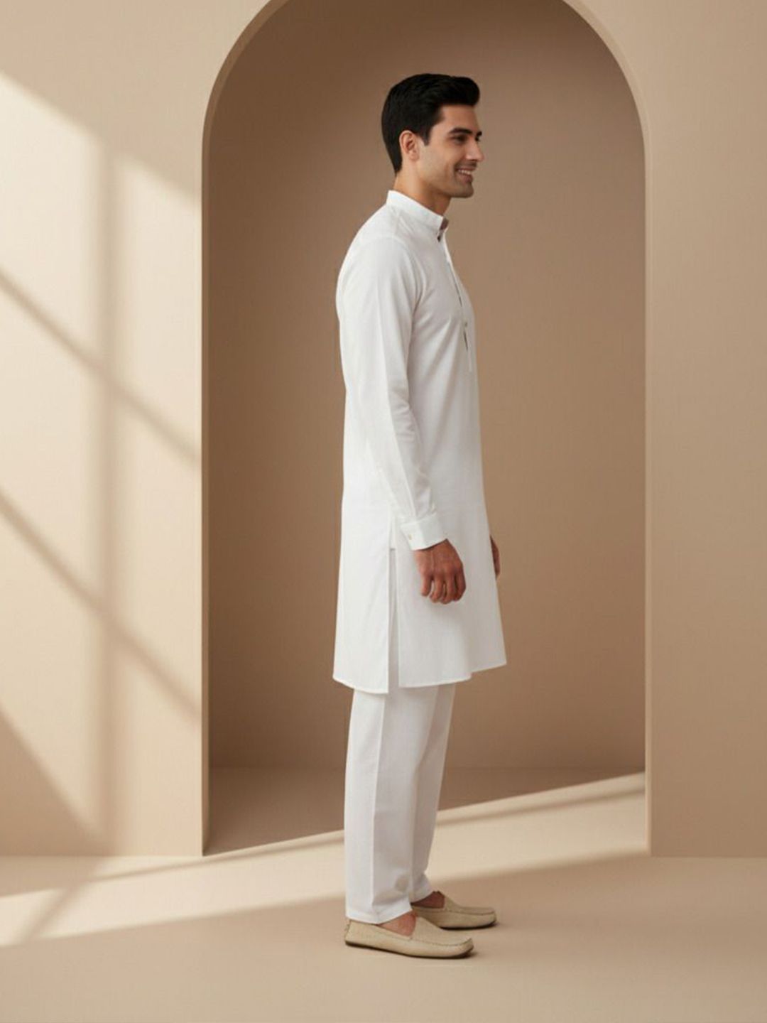 Men Mandarin Collar Kurta