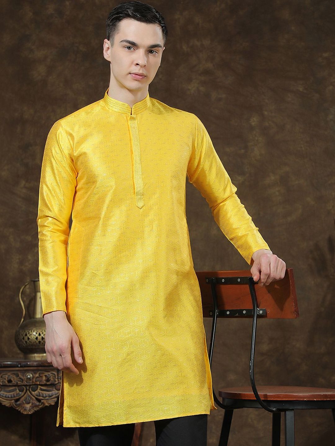 Men Jacquard Kurta