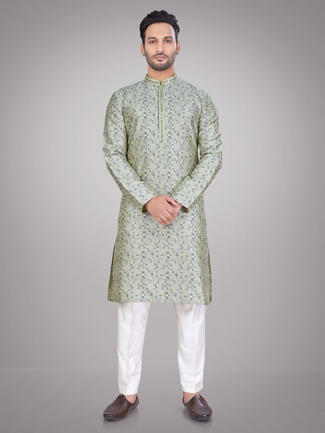 Men Geometric Kurta