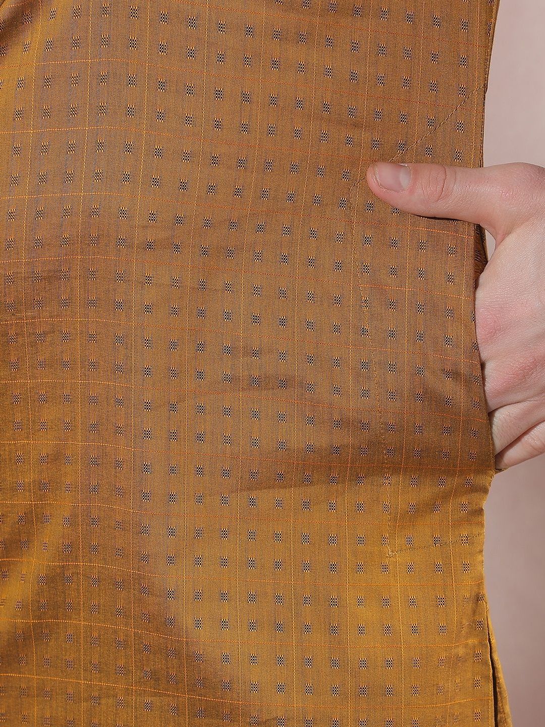 Men Regular Thread Work Kurta with Trousers