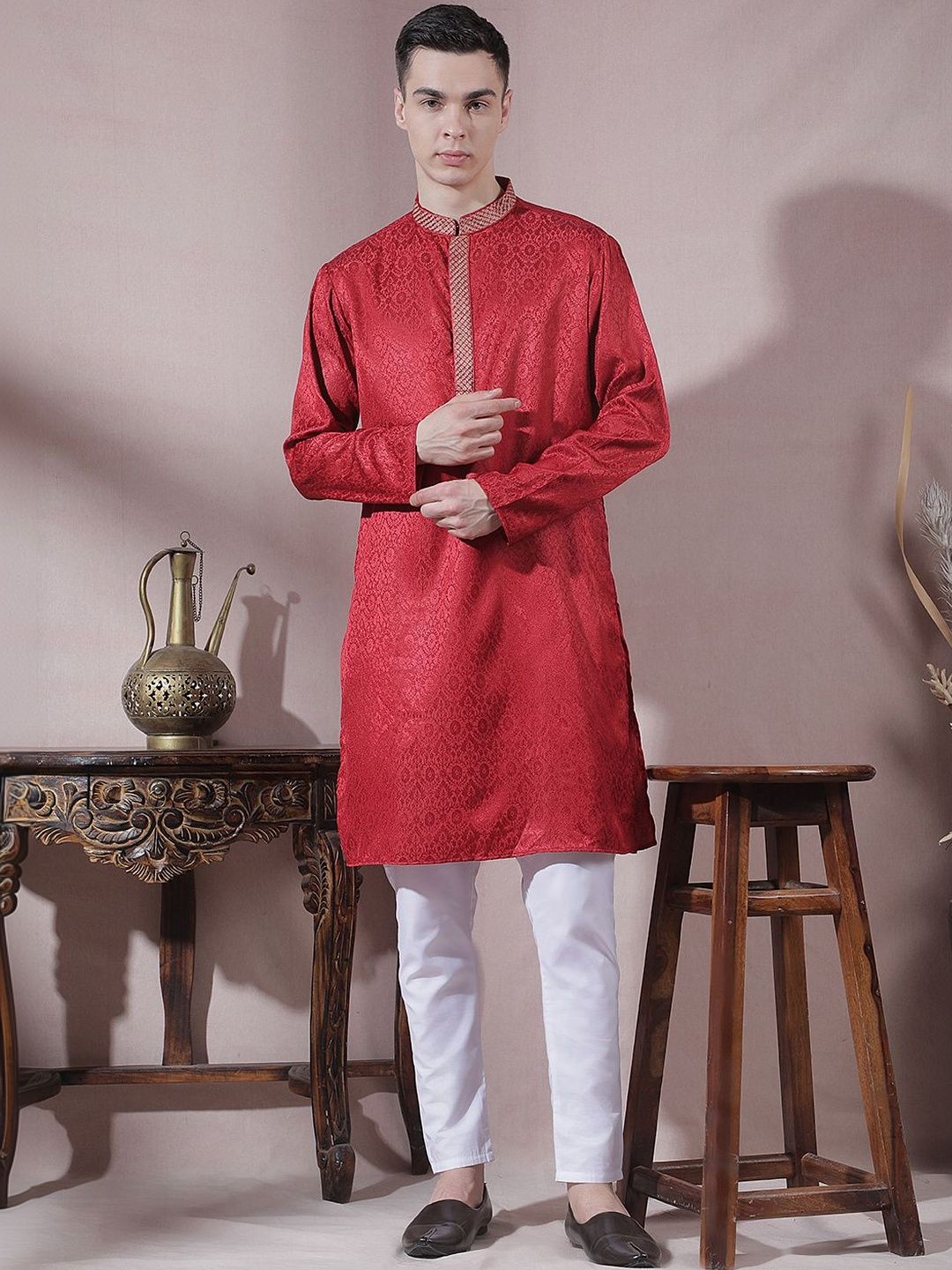 Men Regular Kurta with Trousers