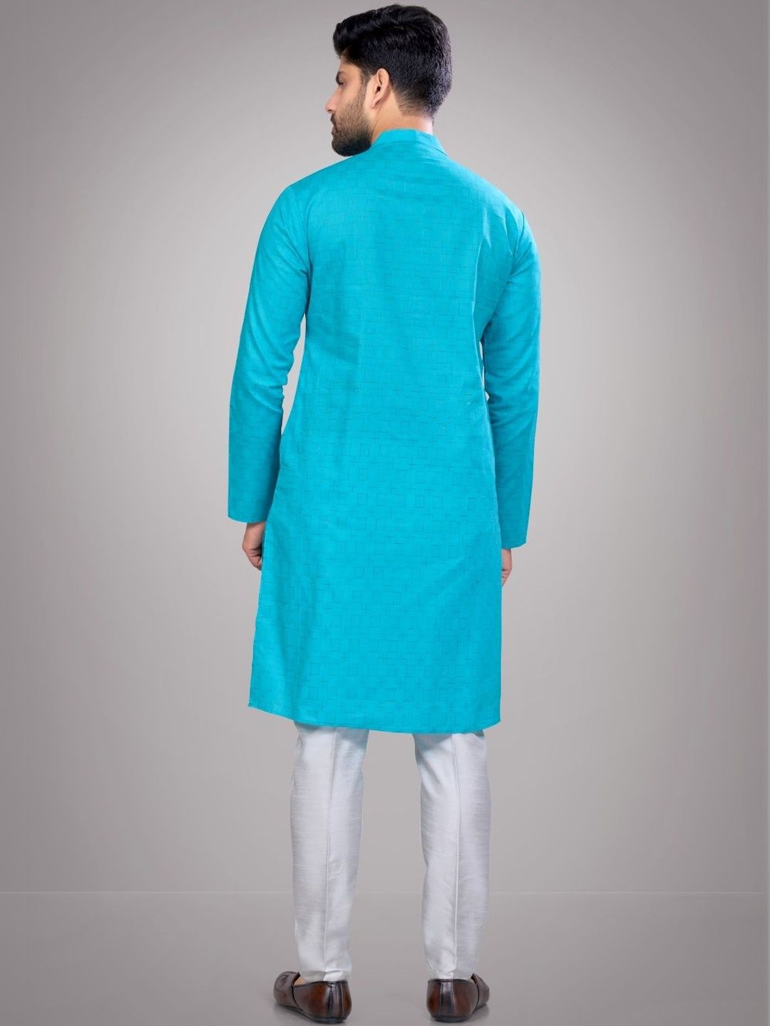 Men Regular Cotton Kurta with Trousers