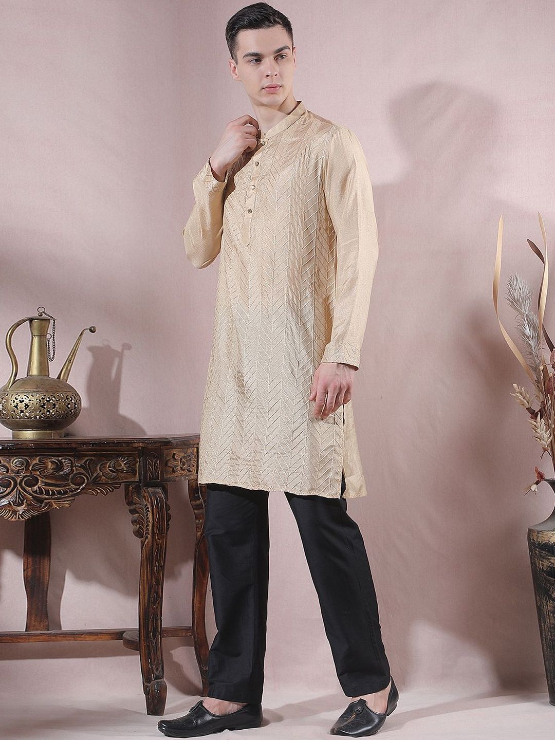 Men Regular Kurta with Trousers