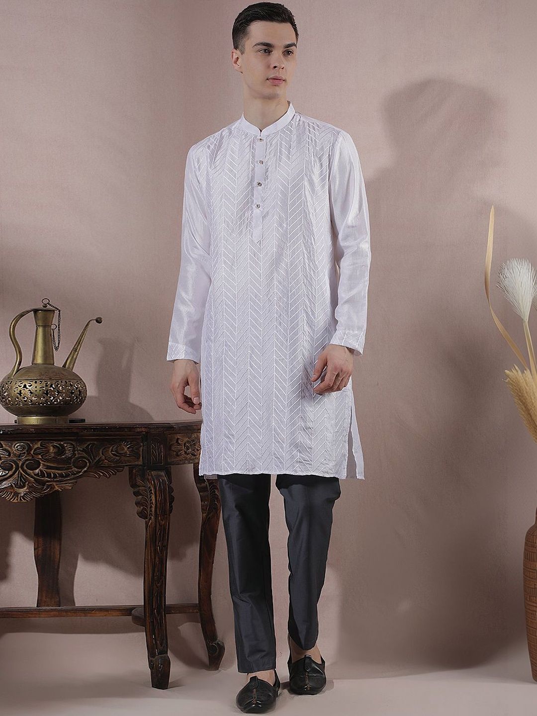 Men Regular Kurta with Trousers
