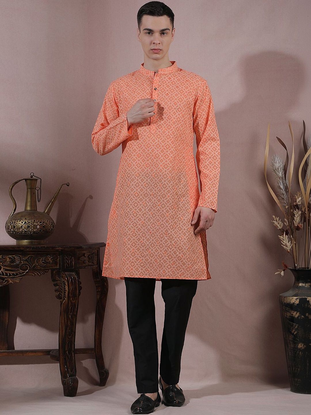 Men Regular Kurta with Pyjamas