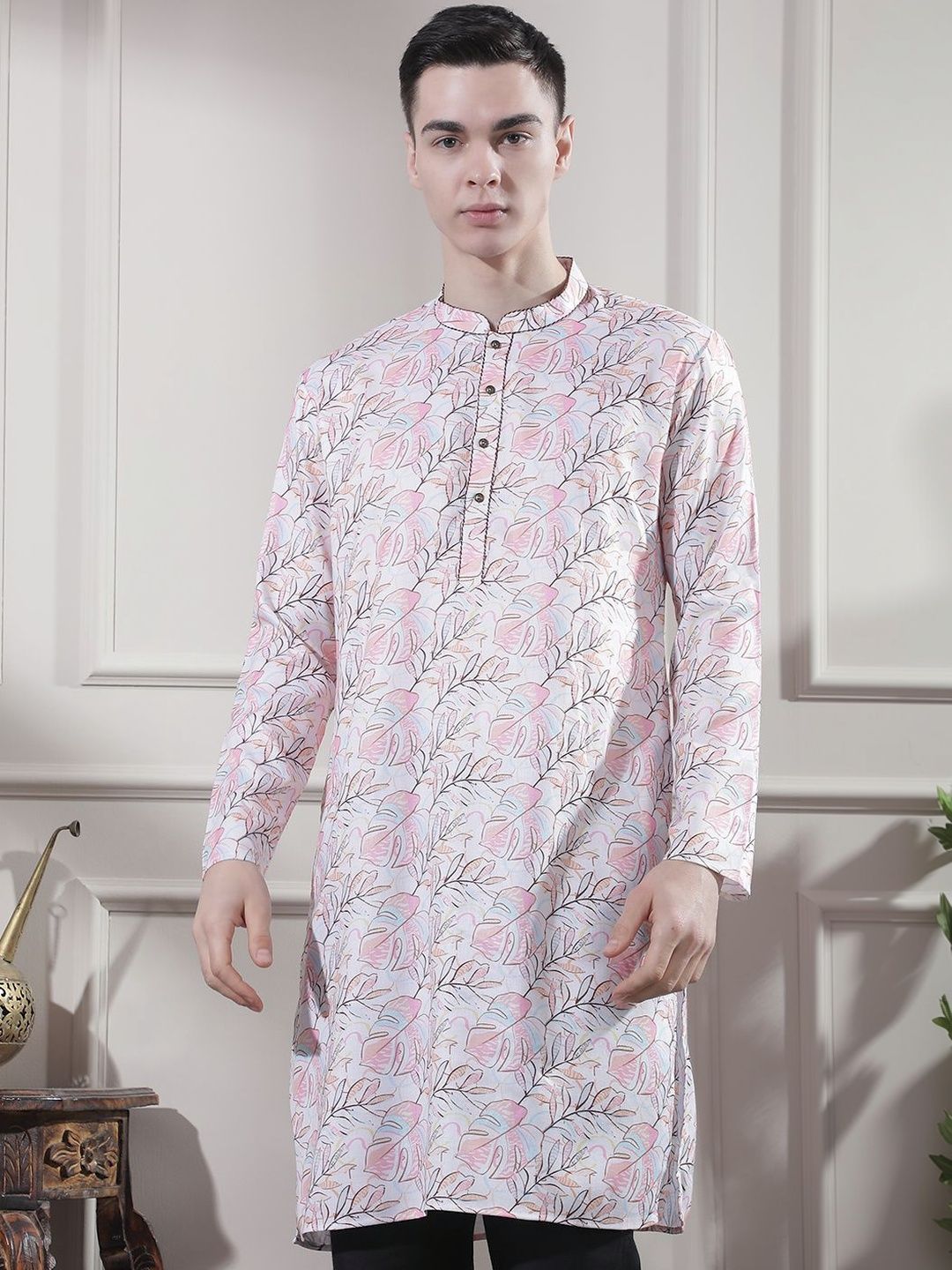 Men Floral Printed Kurta