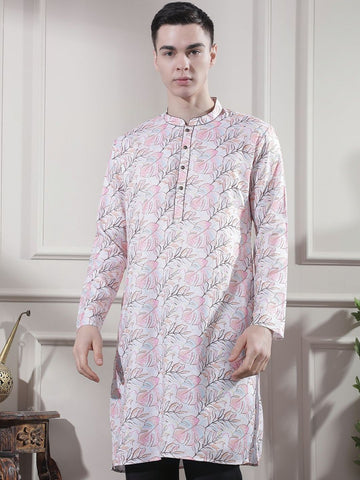 Men Floral Printed Kurta