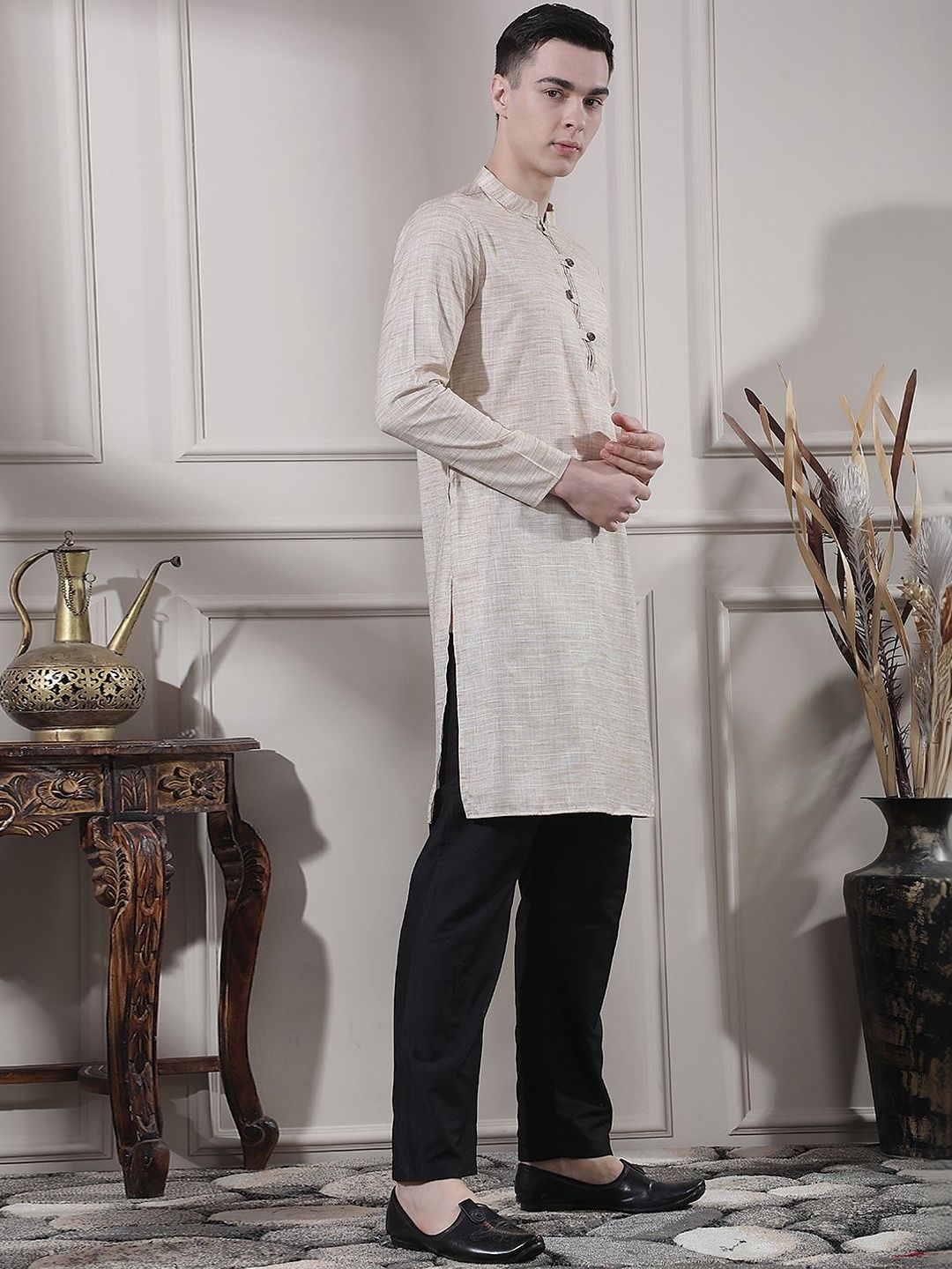 Men Regular Kurta with Trousers