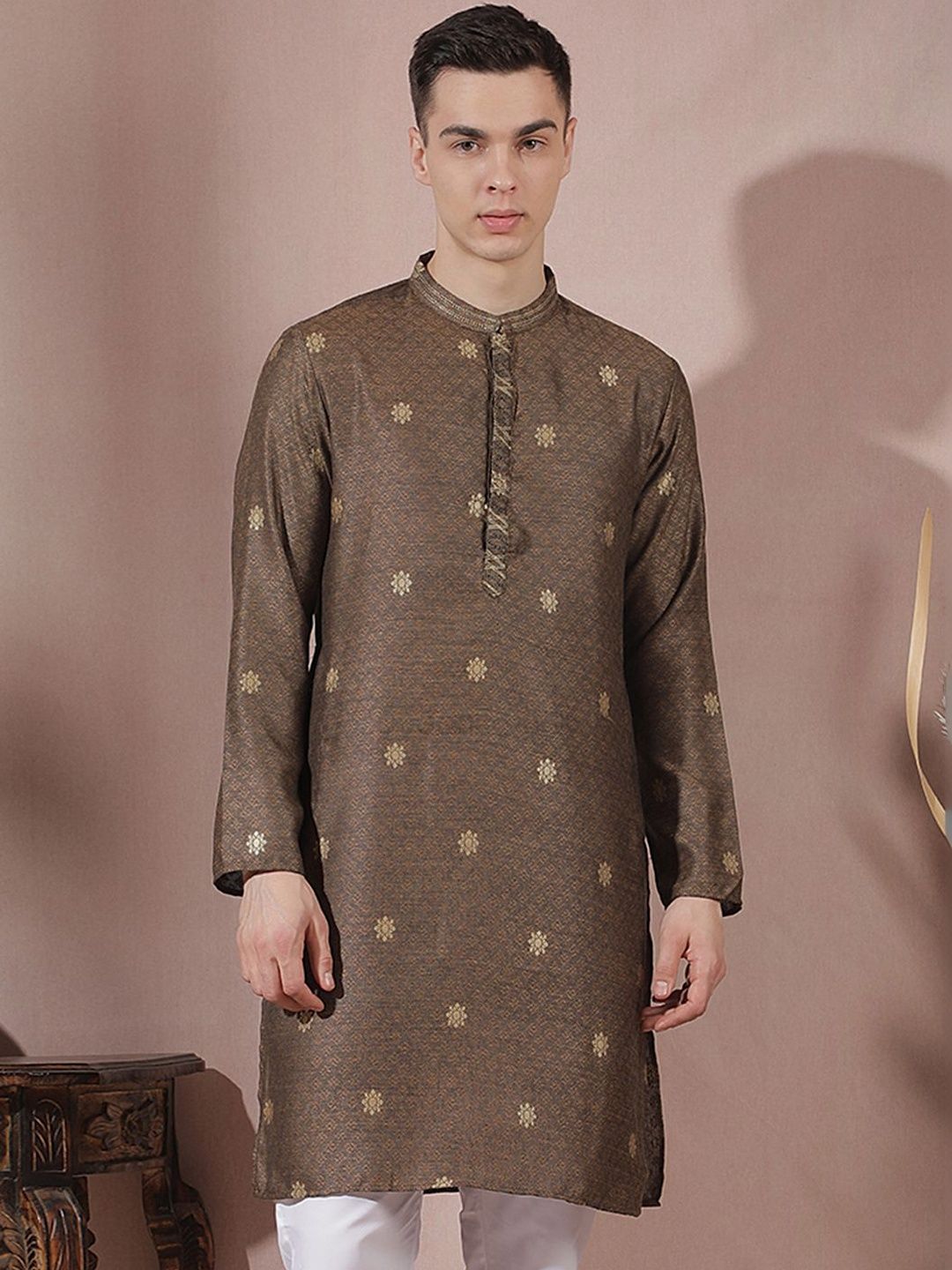 Men Jacquard Jacquard Kurta