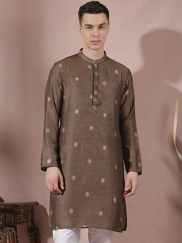 Men Jacquard Jacquard Kurta
