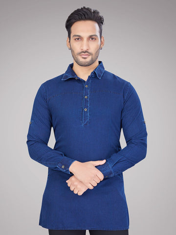 Men Shirt Collar Kurta