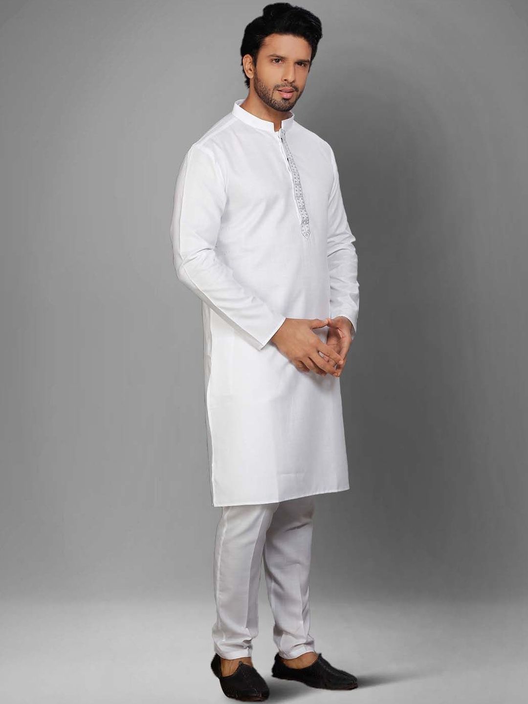 Men Ethnic Motifs Embroidered Regular Thread Work Kurta with Pyjamas