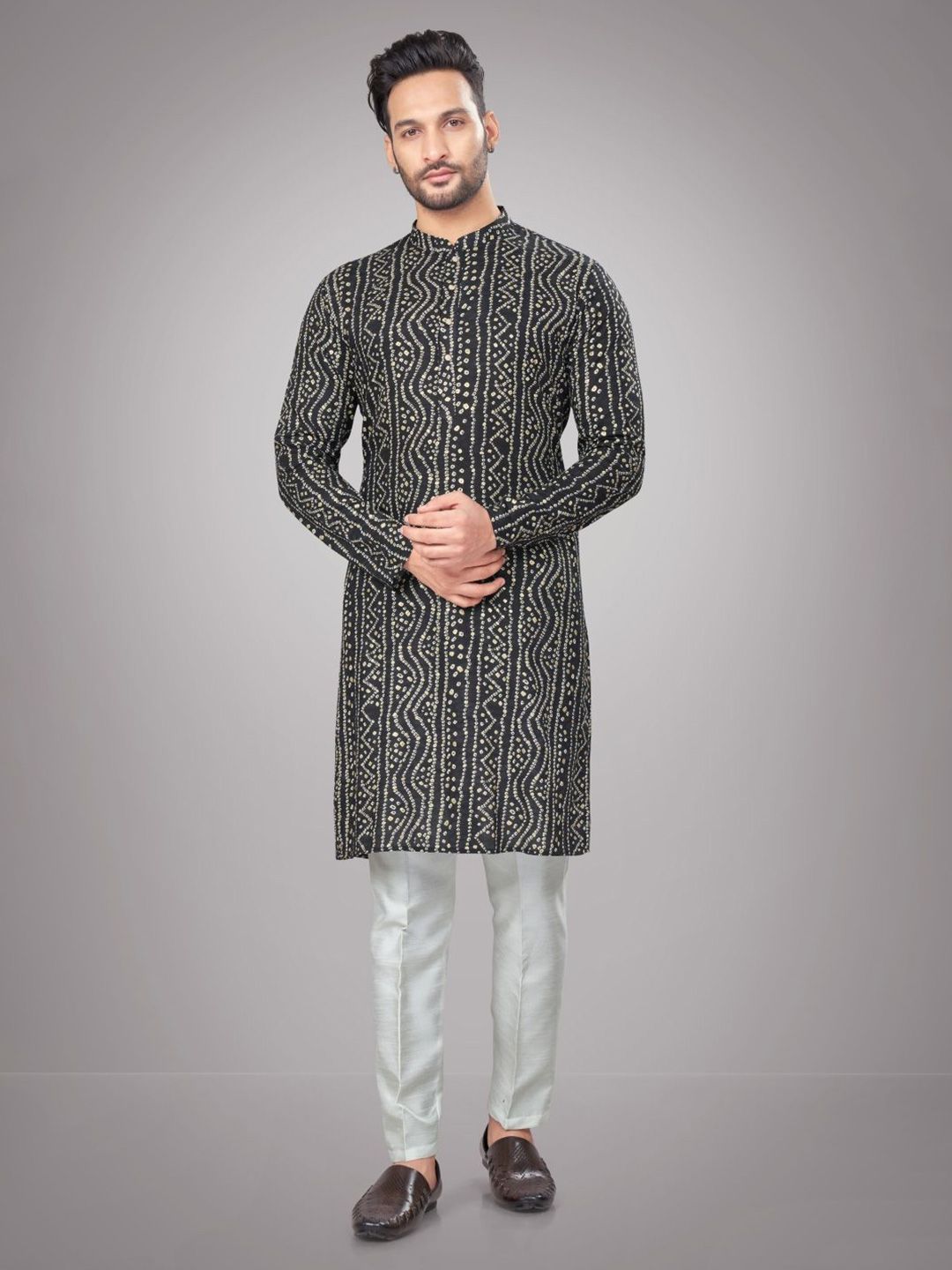 Men Geometric Printed Kurta