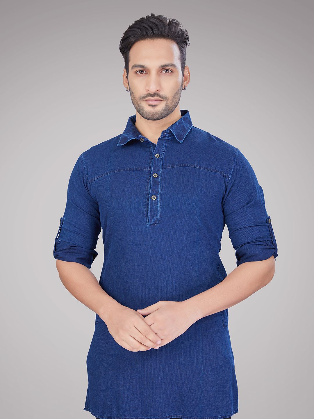 Men Shirt Collar Kurta