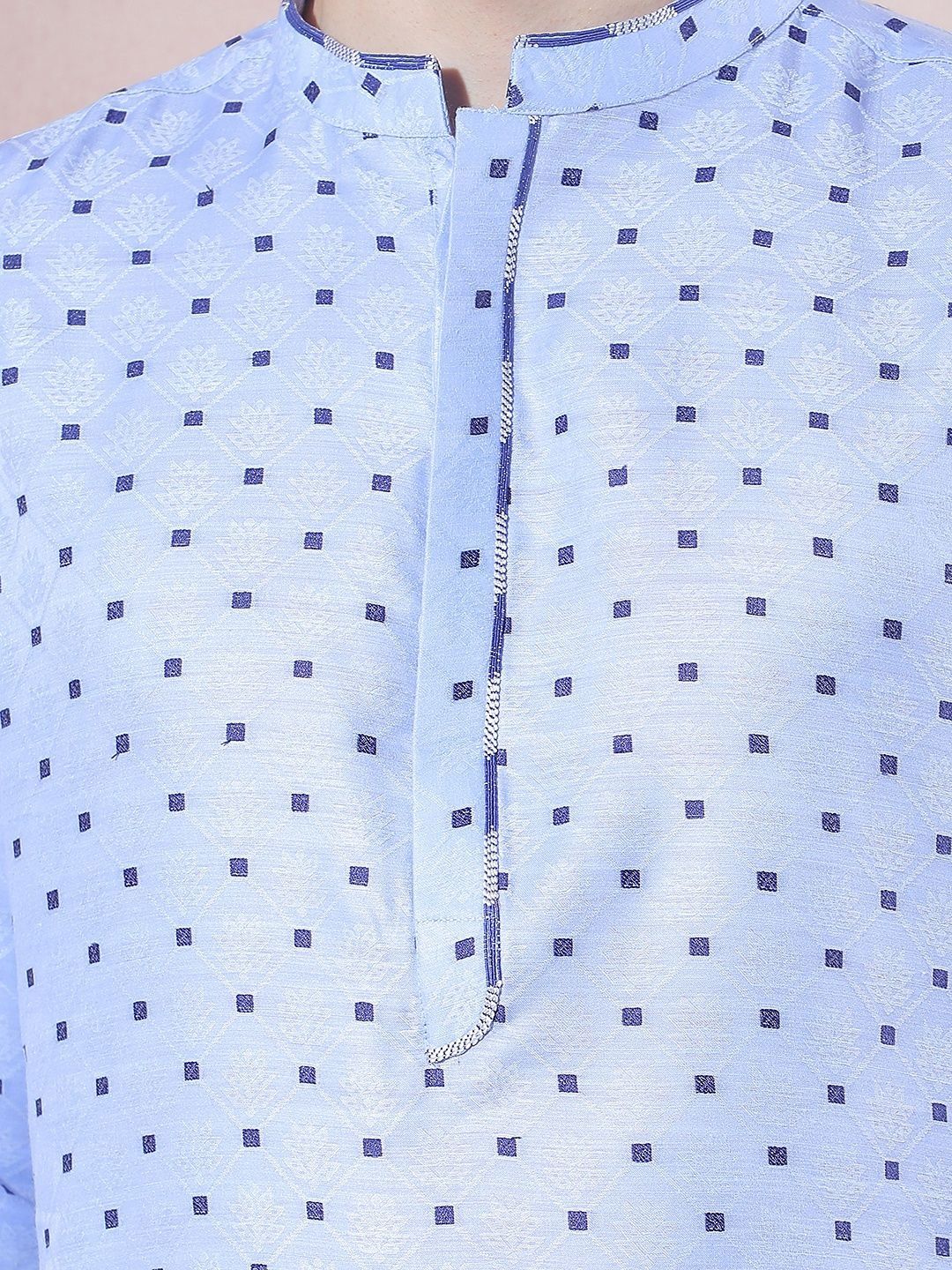 Men Printed Regular Kurta with Trousers