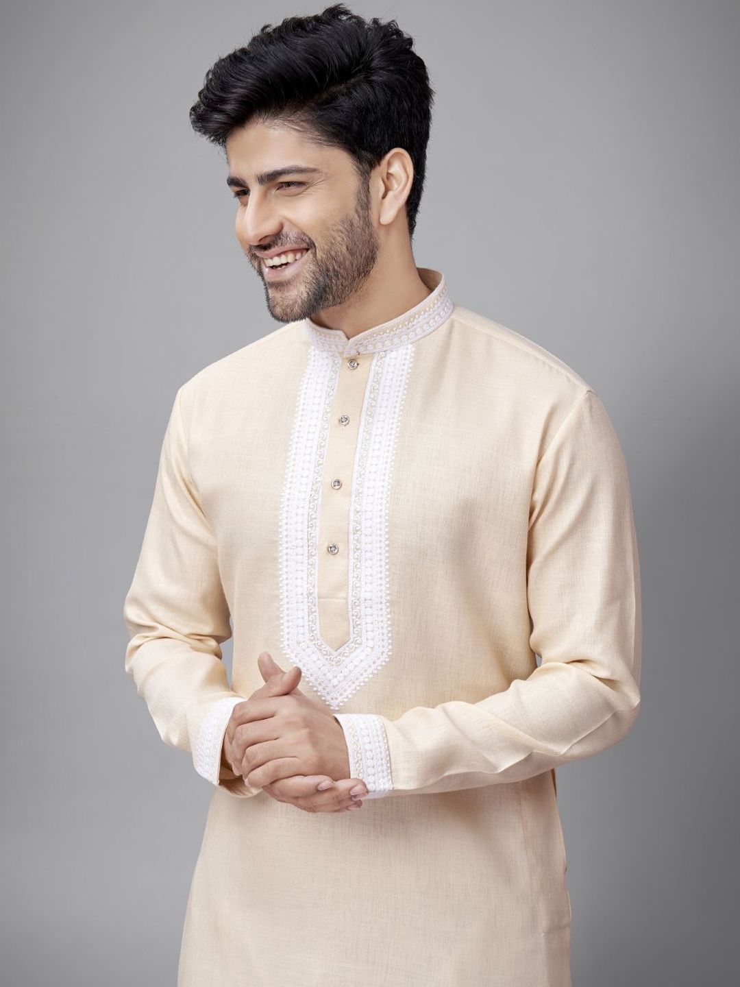 Men Solid Kurta with Pyjamas