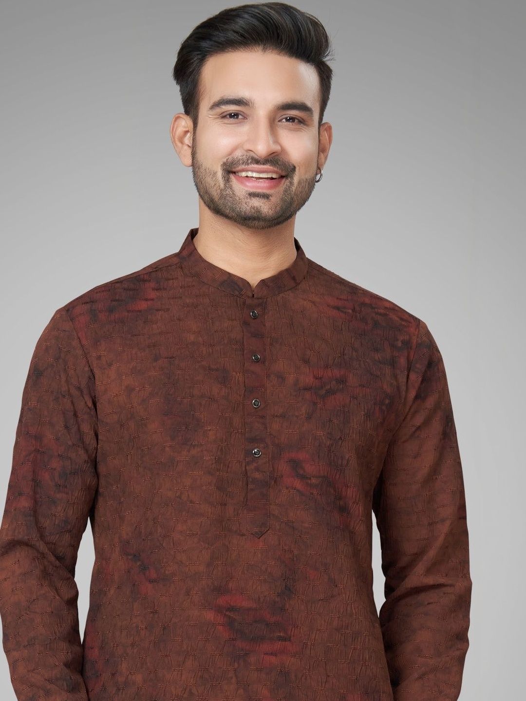 Men Dyed Regular Pure Cotton Kurta with Pyjamas
