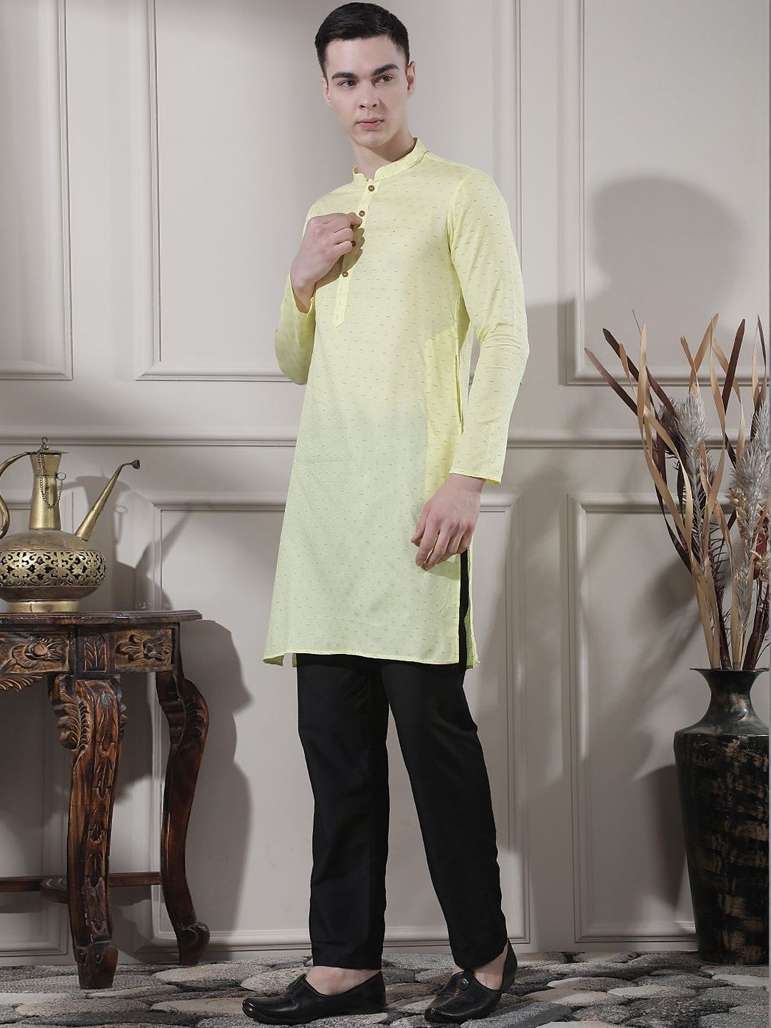 Men Regular Kurta with Trousers