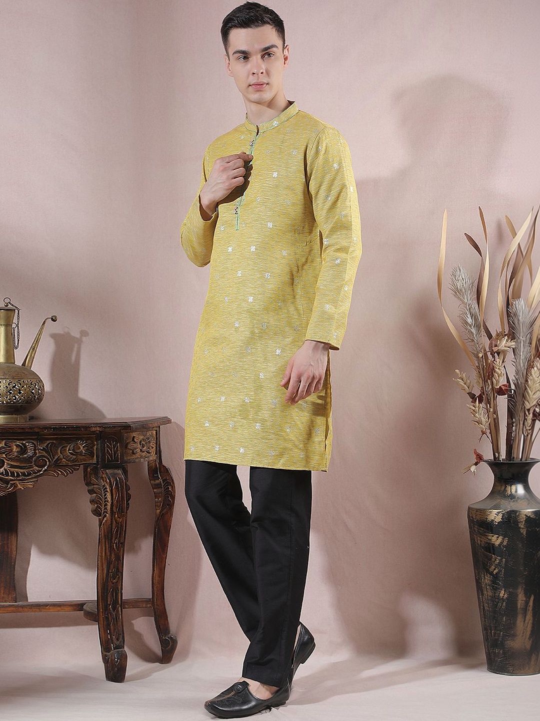 Men Jacquard Kurta