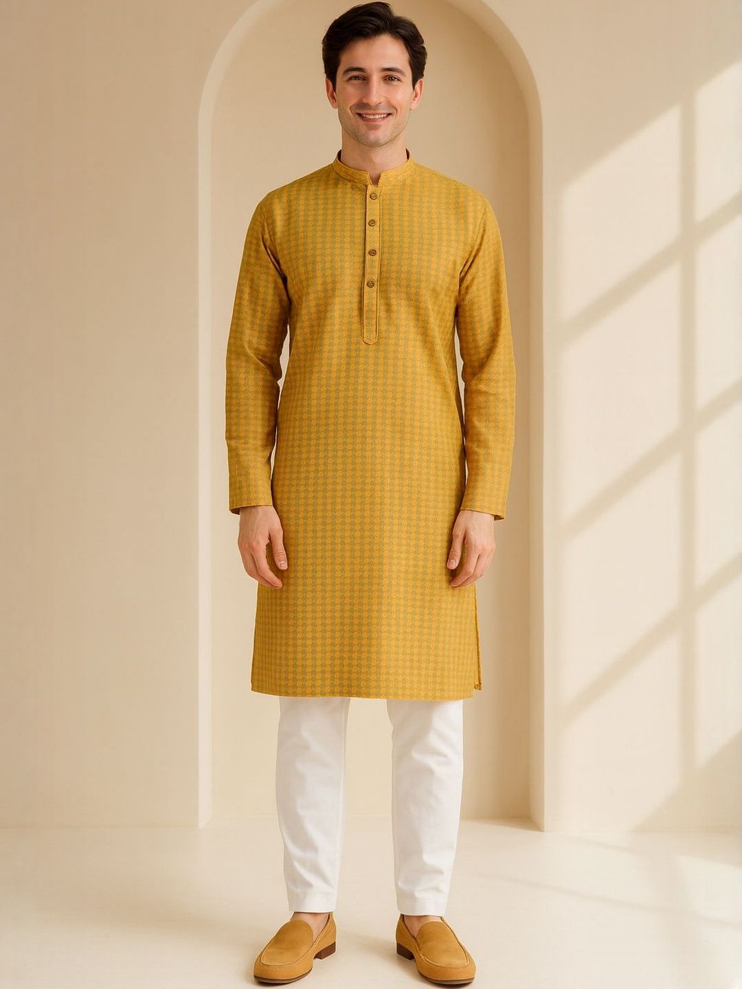 Men Regular Pure Cotton Kurta with Pyjamas