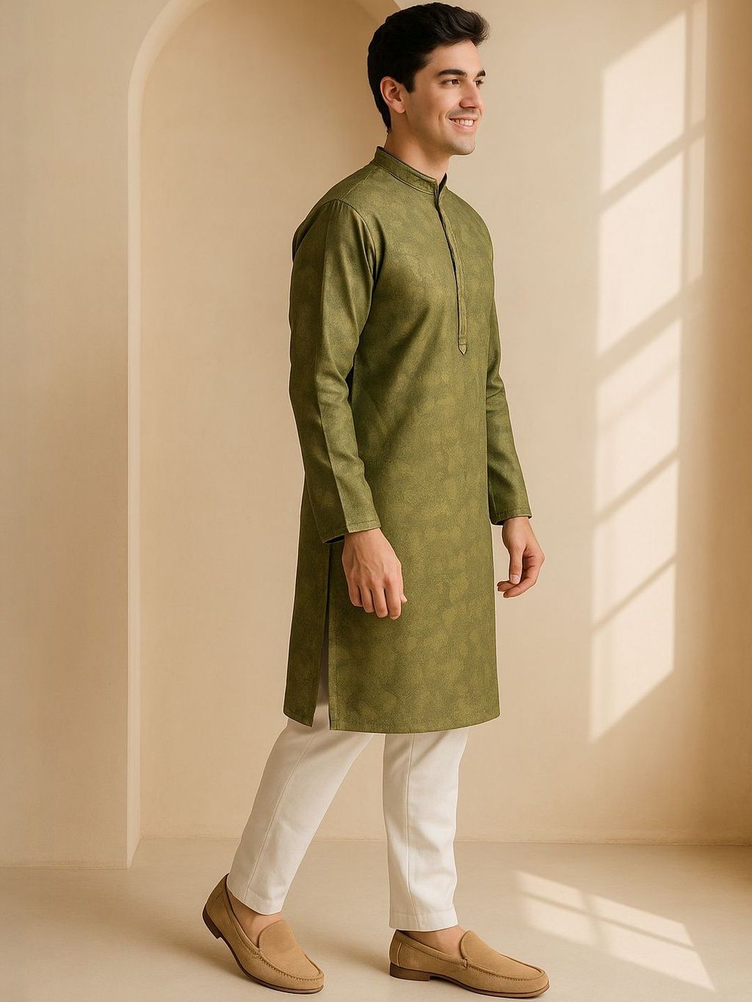 Men Regular Pure Cotton Kurta with Pyjamas