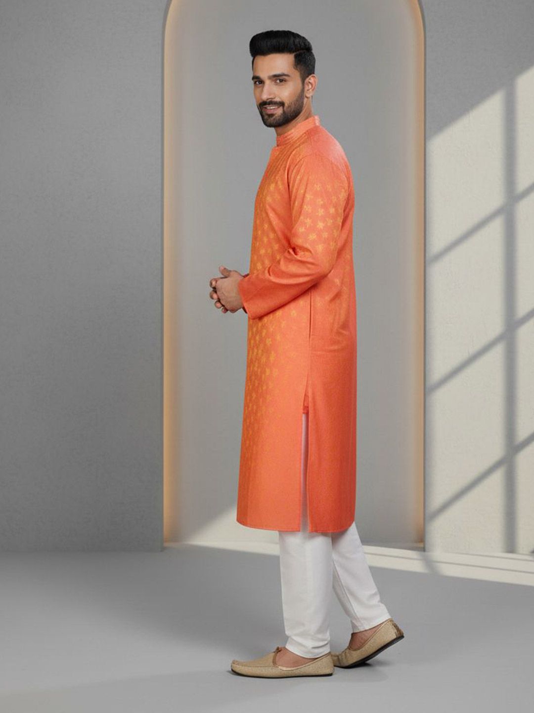 Men Jacquard Kurta