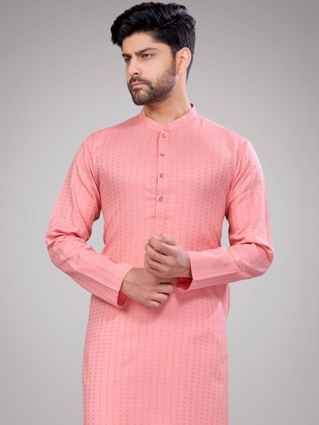Men Regular Cotton Kurta with Trousers