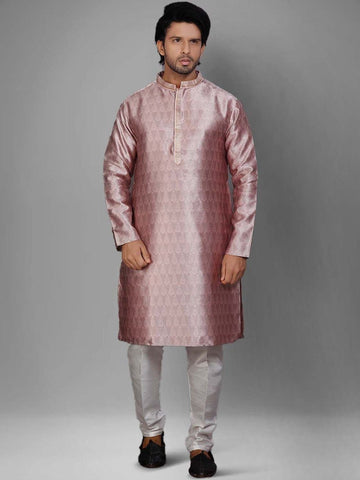 Men Regular Thread Work Kurta with Churidar