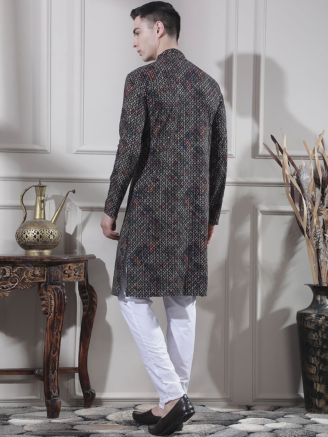 Men Geometric Printed Kurta